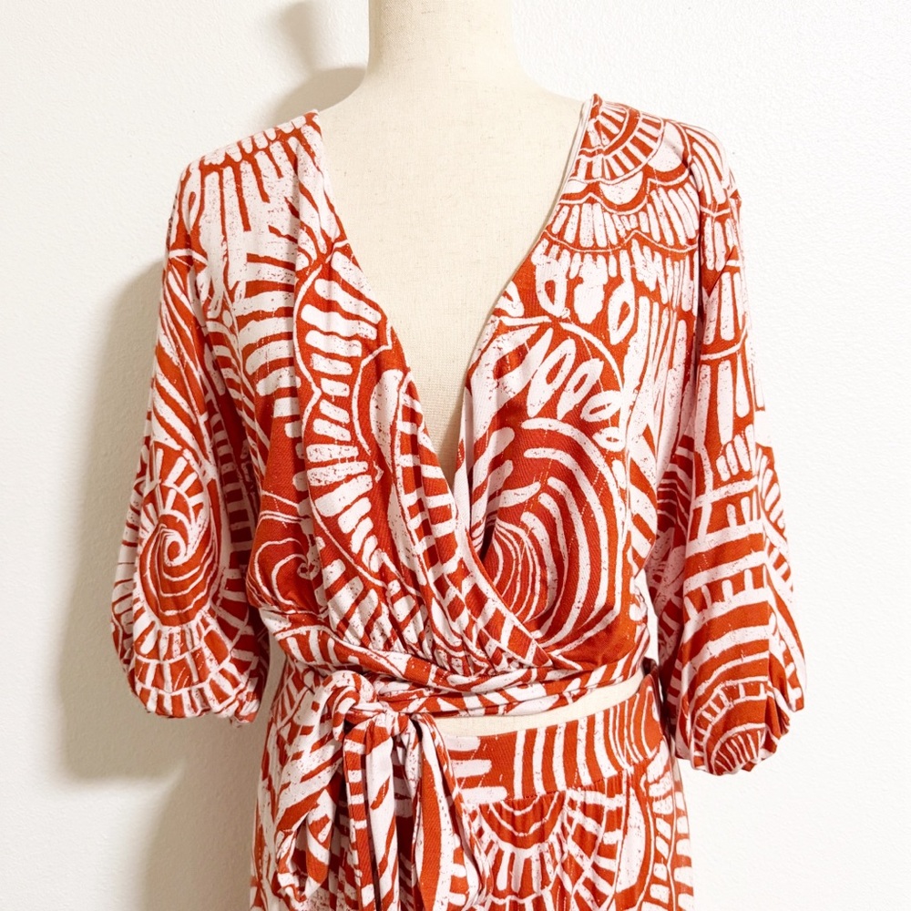 Anthro Bohdi Boho Wrap Top and Midi Skirt M/L - Picture 4 of 15